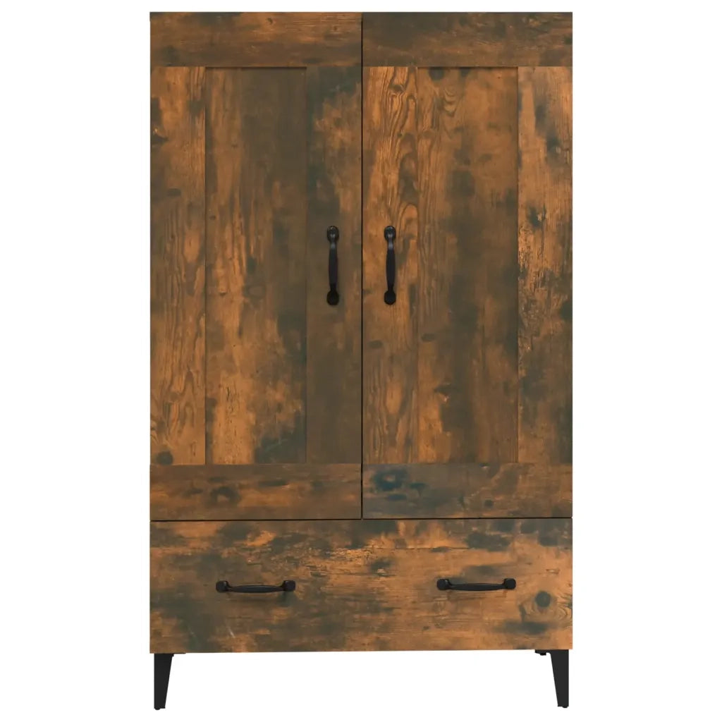 Credenza Rovere Fumo 70x31x115 cm in Legno Multistrato 817486