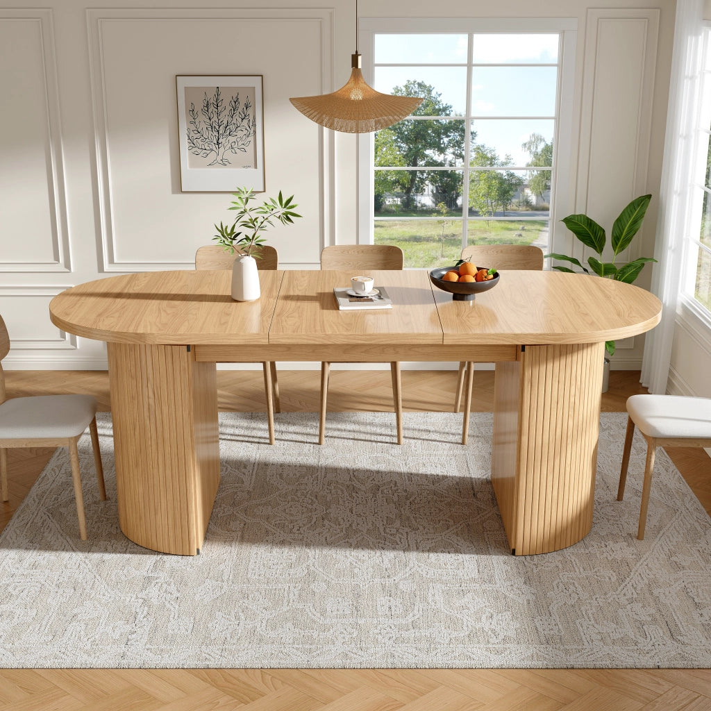 Tavolo da pranzo allungabile con vano nascosto; 4 modalità; per cucina e soggiorno; 160 × 80 × 76 cm