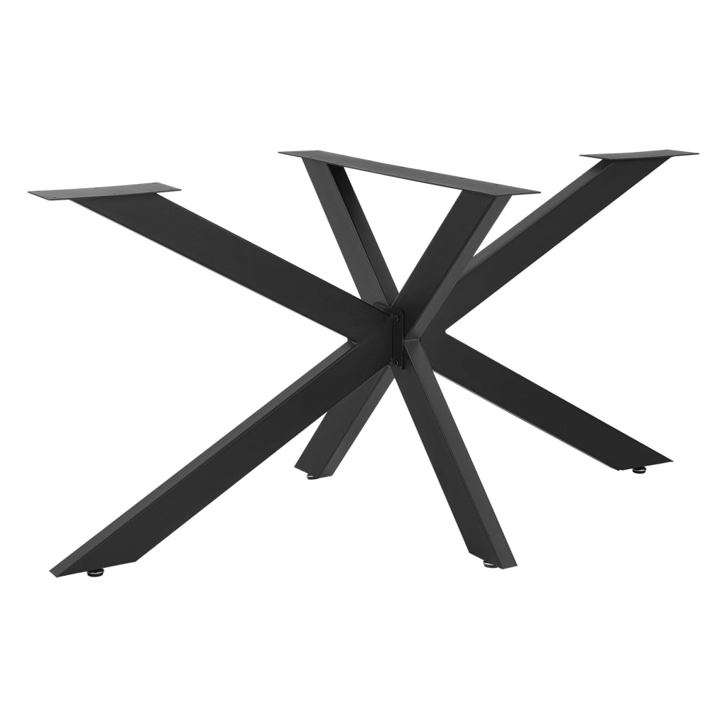 Gamba Centrale 'Oberau' per Tavolo Fai da Te 120 x 68 x 71 cm Acciaio Nero [en.casa]