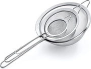Set di Setacci Finiti con Acciaio Inossidabile 304 - 8.5/14/20 cm - Setaccio da Cucina Solido - Argento