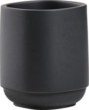 Oggetto per tenere a posto i dentifrici - diametro 8 cm - nero - stile moderno