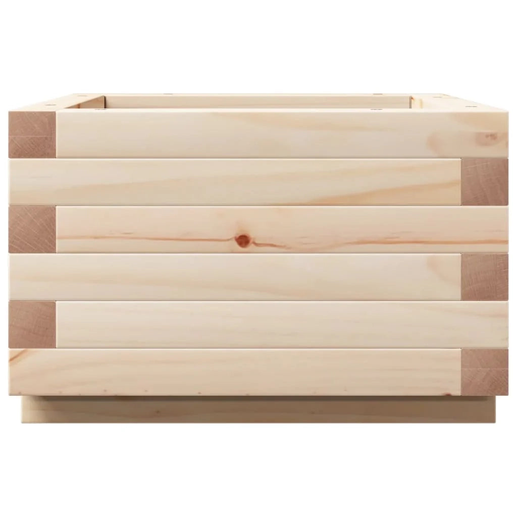 Fioriera rialzata per piante fiori patio giardino 40 x 40 x 26,5 cm legno di pino massiccio marrone 02_0037528