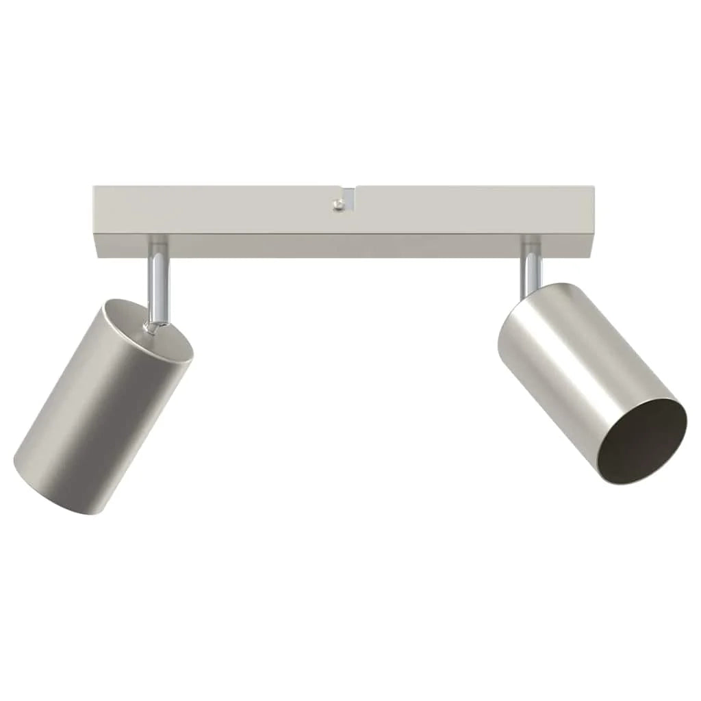 Faretto da soffitto cilindrico orientabile moderno 26 x 5,5 x 16,5 cm in metallo nichelato 02_0058304