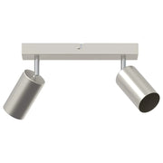 Faretto da soffitto cilindrico orientabile moderno 26 x 5,5 x 16,5 cm in metallo nichelato 02_0058304