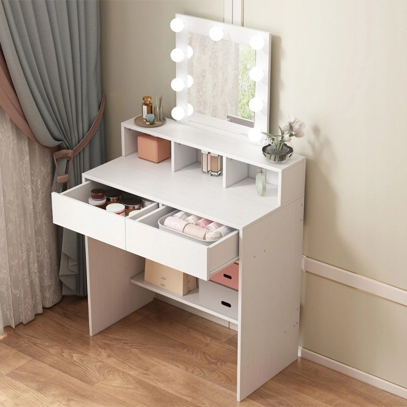 Toilette da trucco per vizagista cosmetica con specchio led moderna loft 40x80x145 cm