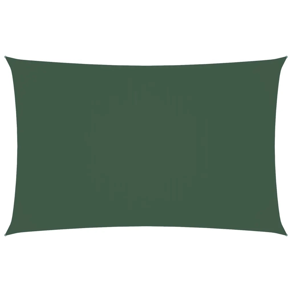 Parasole a Vela Oxford Rettangolare 2x5 m Verde Scurocod mxl 95061