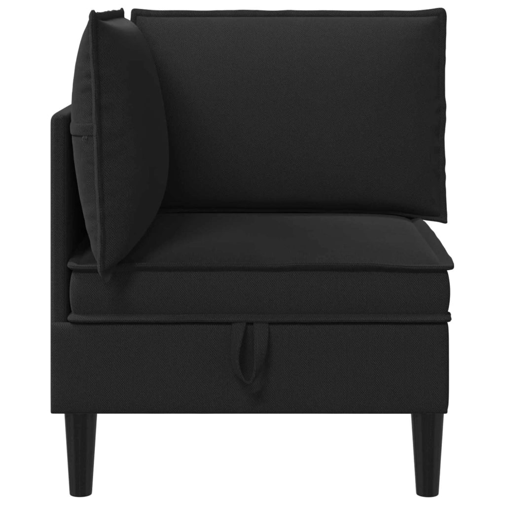Divano | Divano da soggiorno | Sofa Angolare con Storage Nero Velluto