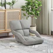 Sedia da Pavimento Grigio chiaro 58 x 62 x 58 cm Velluto 42028133