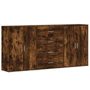 Buffet credenza cassettiera armadio mobile contenitore organizer per cucina soggiorno salotto 3 pezzi 60 x 31 x 84 cm legno ingegnerizzato marrone 02_0037046