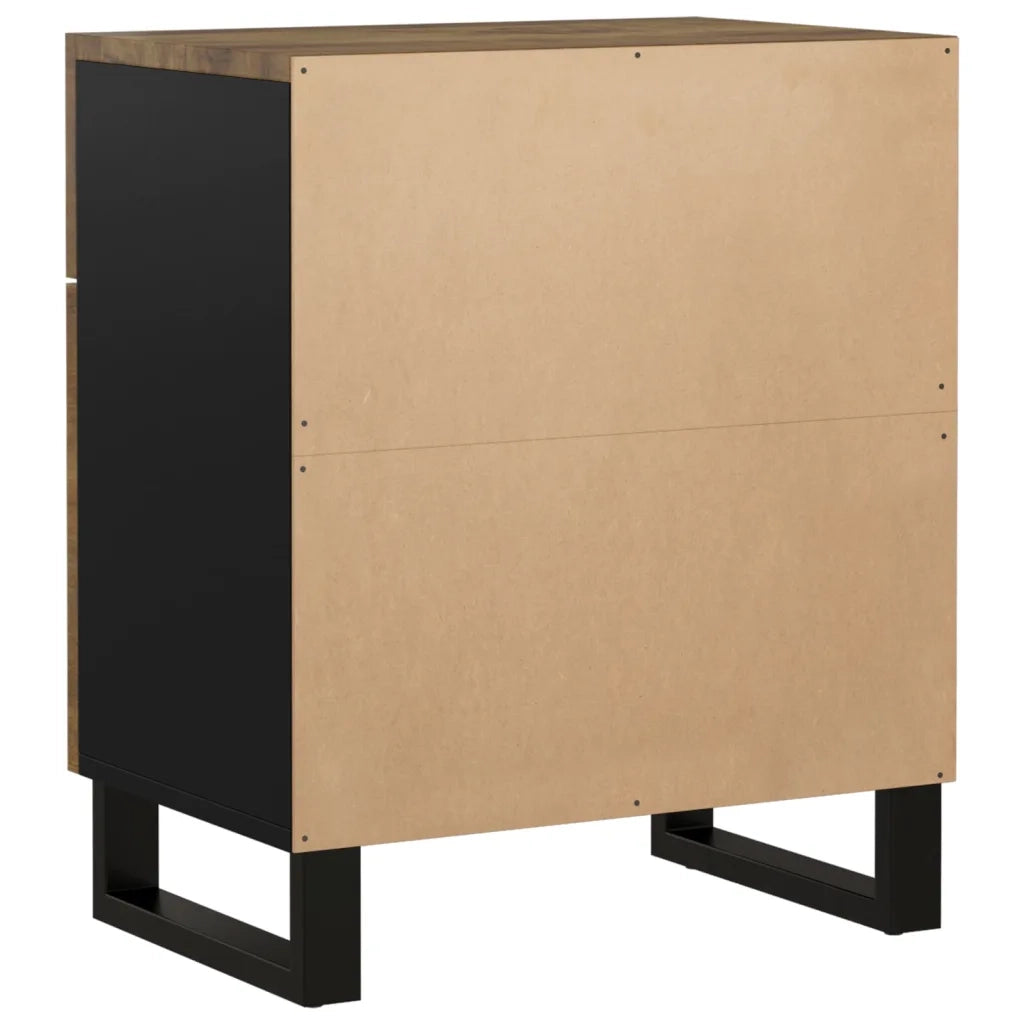 Comodino 50x33x60cm Legno Massello di Mango e Legno Multistrato 350671