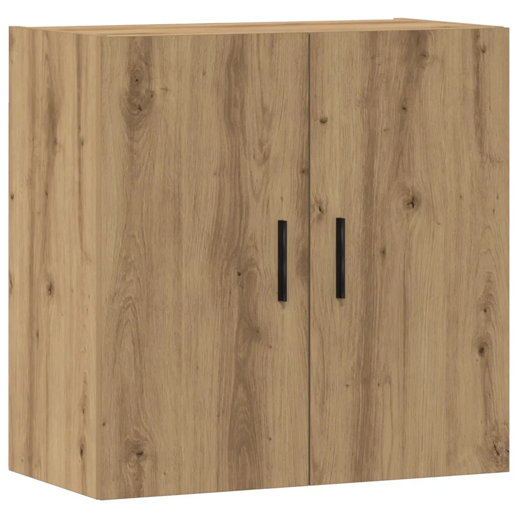 Mobiletto a parete pratico in legno composito 60 x 31 x 60 cm stile moderno finitura rovere artigianale 02_0051141