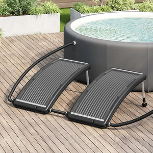 Pannelli Solari Termici Curvi per Piscina 2 pz 110x65 cm 3059850