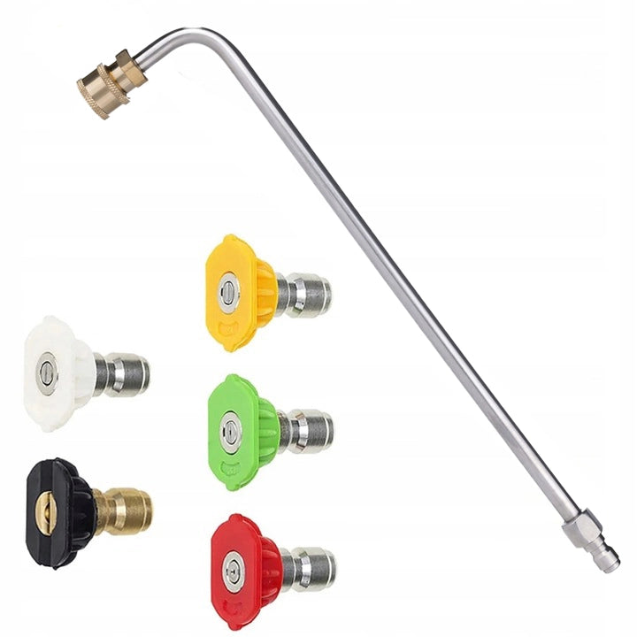 Set di Ugelli per Idropulitrice con Lancia 1/4" 34cm – 5 Angoli di Spruzzo (0°, 15°, 25°, 40°, 60°) | Max 250 Bar, 60°C
