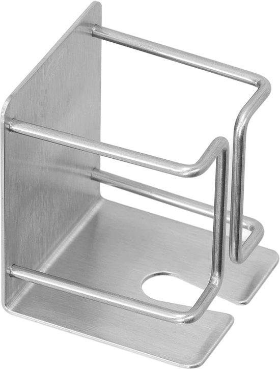 Oggetto di supporto per spazzola da denti in acciaio inossidabile - Supporto multifunzionale - Risparmia spazio - Liscio ad alta finitura - Incluso adesivo permanente - Materiale sicuro - Accessorio per la stanza da bagno