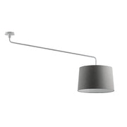 Vivien Plafoniera Bianca, Paralume Conico Antracite, Attacco E27, Potenza 75W, IP20, Diametro 48cm - Rossini Illuminazione