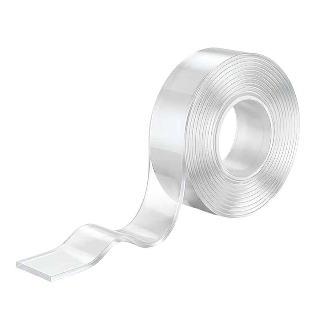 Nastro Adesivo Nano Tape Fissaggio Biadesivo 3cm x 2m e senza Perforazione Trasparente Avizar