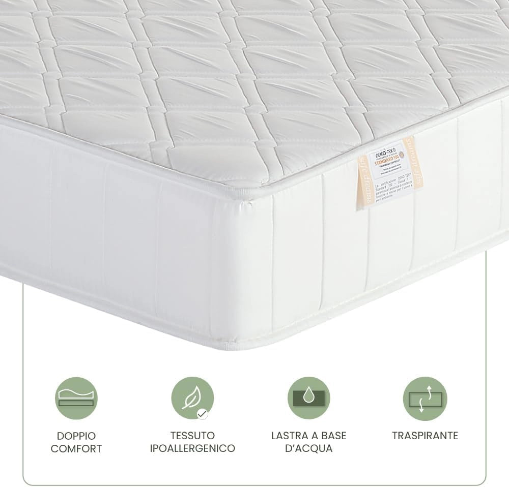 Materasso waterfoam 80x190 h18 cm anatomico confortevole ipoallergenico Made in Italy Farmarelax
