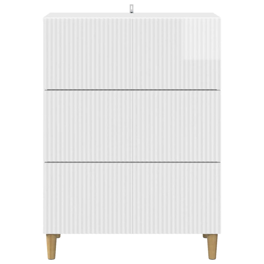 Mobile con Cassetti Bianco Lucido 66 x 34,5 x 90 cm 894609