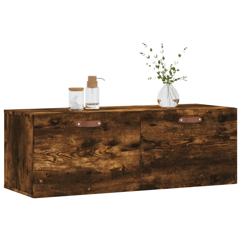 vidaXL Mobile a Parete Rovere Fumo 100x36,5x35 cm in Legno Multistrato