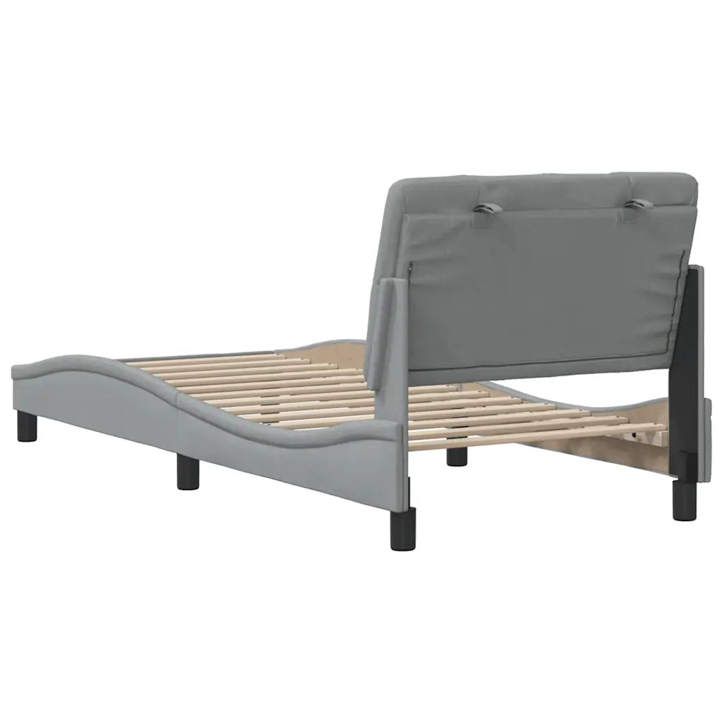 Giroletto senza Materasso Grigio Chiaro 90x200 cm Tessuto 3310573