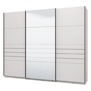 Armadio Camera da Letto Tures, Guardaroba Grande Appendiabiti, 267x217h cm Bianco Opaco