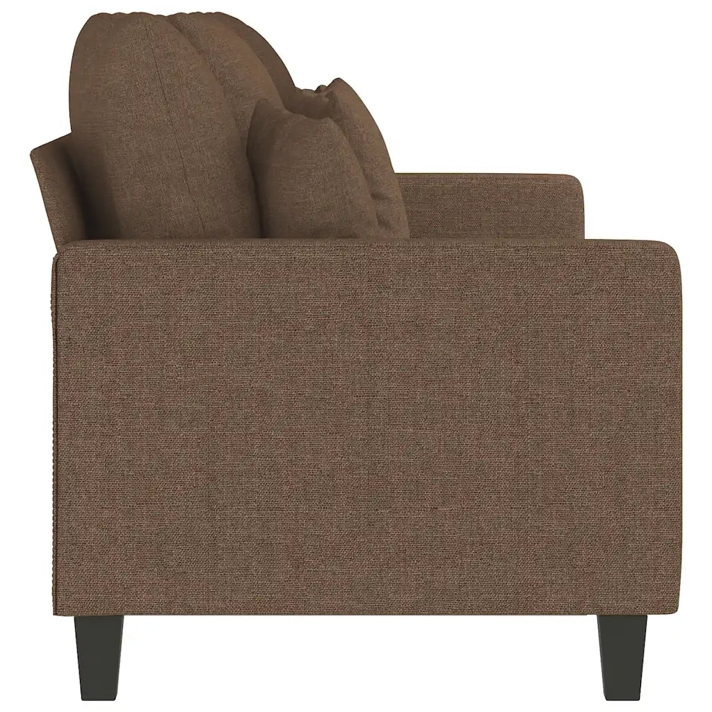 Divano a 3 Posti Marrone 180 cm in Tessuto 359278