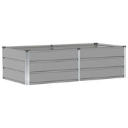 Fioriera | Cassetta per fiori | Vaso Grigio chiaro 160 x 80 x 45 cm Acciaio