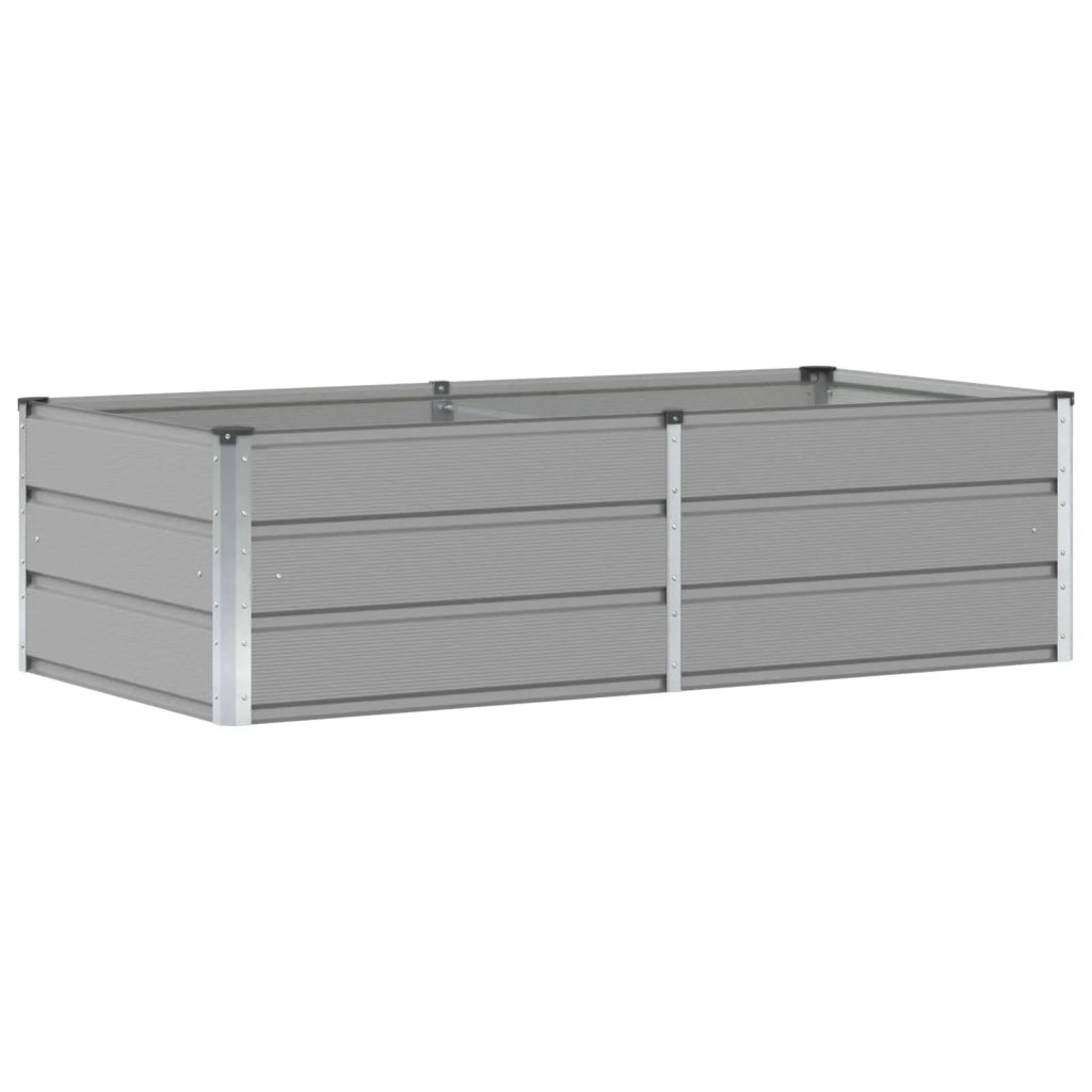 Fioriera | Cassetta per fiori | Vaso Grigio chiaro 160 x 80 x 45 cm Acciaio