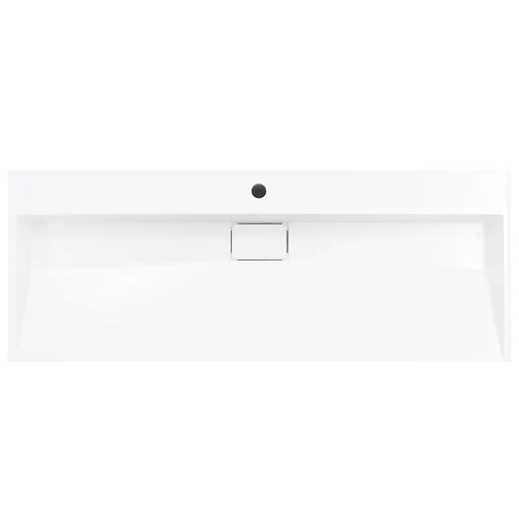 Lavandino 120x46x11 cm Blocco in Marmo/Minerale Bianco cod mxl 42881