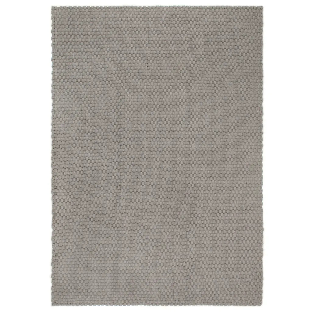 Tappeto Rettangolare Grigio 160x230 cm in Cotone