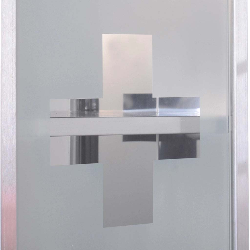 Armadietto Portamedicinali da Parete in Acciaio Inox con 2 Chiavi, 3 Ripiani, 25x12x48 cm