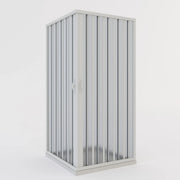 Box doccia a soffietto in PVC 70x70 cm H 185 mod. Aster con apertura centrale