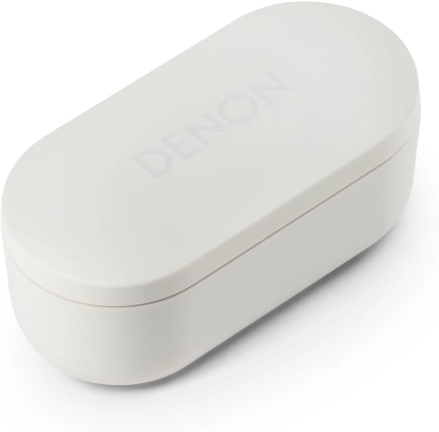 DENON PerL - Auricolari True Wireless, profilo audio personalizzato, cancellazione del rumore, resistenti all'acqua, con microfoni integrati e batteria a lunga durata, colore: bianco