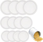 Set di coperchi in plastica universale da 12 pezzi in diverse misure - Coperchi riciclabili per contenitori da 400 g/800 g - Coperchi trasparenti per animali domestici - Resistenti al lavastoviglie