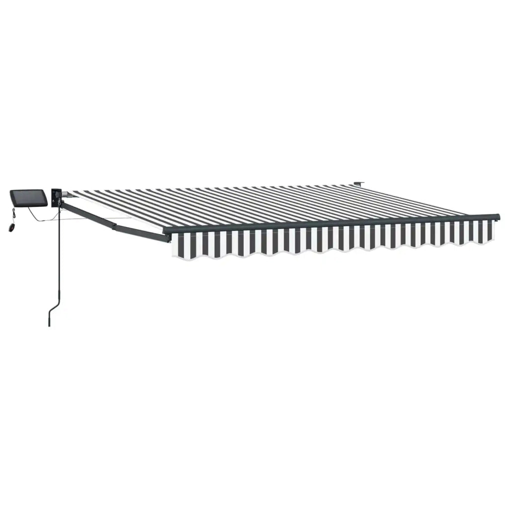 Tenda retrattile manuale con LED Antracite e Bianco 3 x 2,5 m