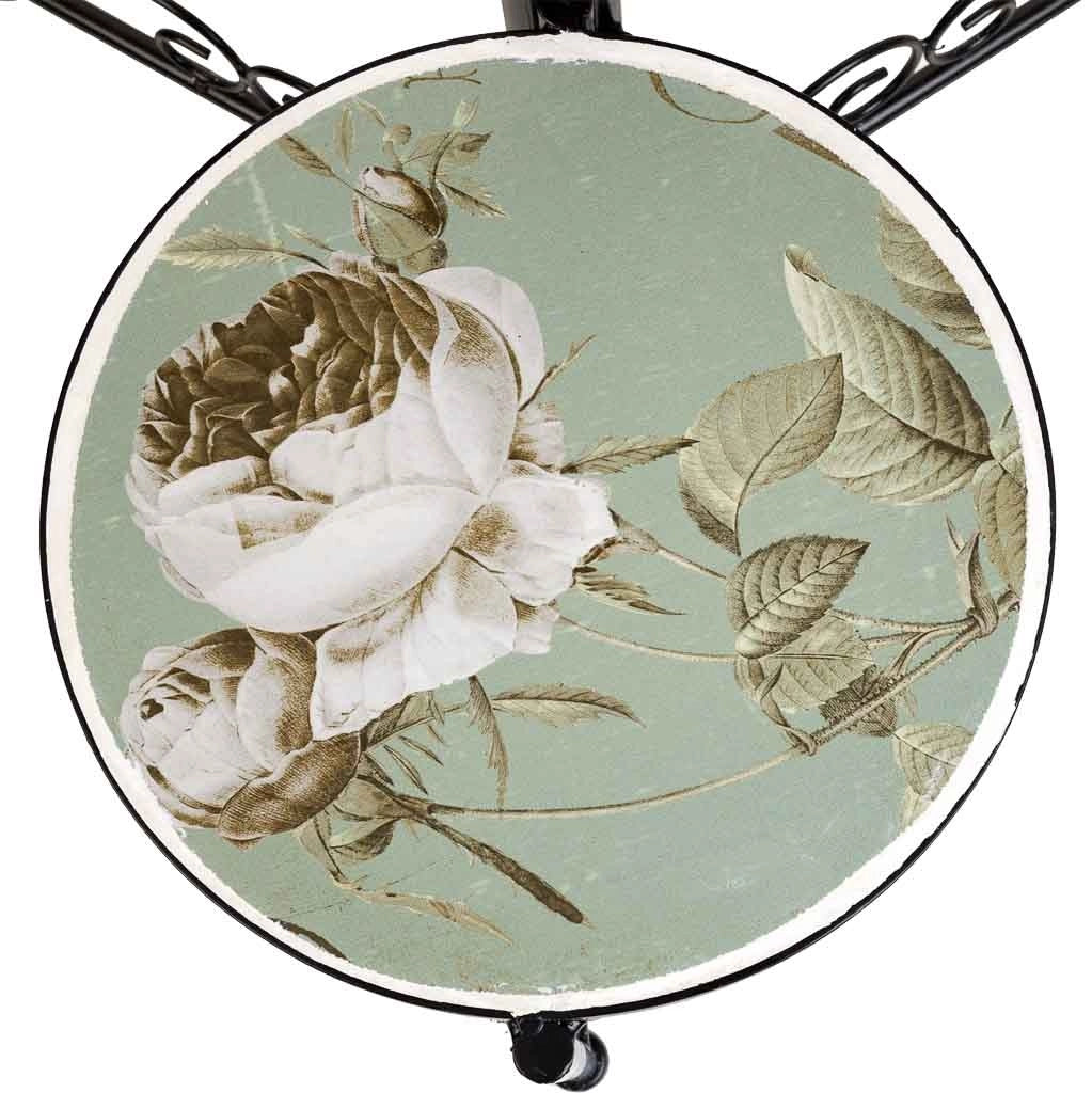 Supporto in mosaico e ferro battuto Verde d30x68h-d25x61h-d20x51h