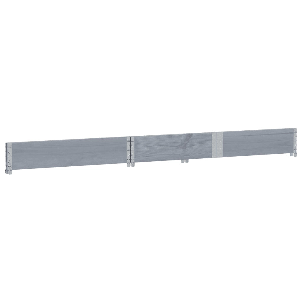 Paretale per Pallet Grigio 150x50 cm in Legno Massello di Pino