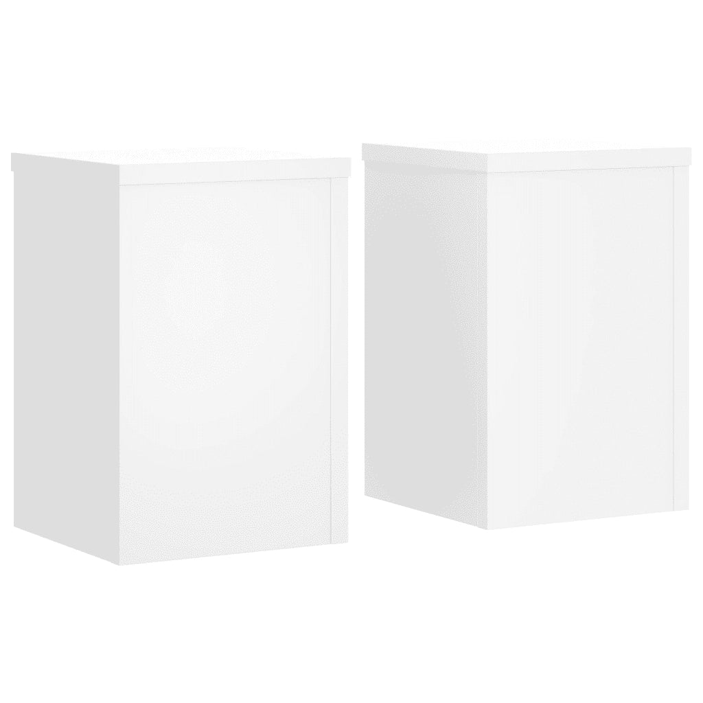 Supporti per Piante 2 pz Bianchi 20x20x30 cm Legno Multistrato