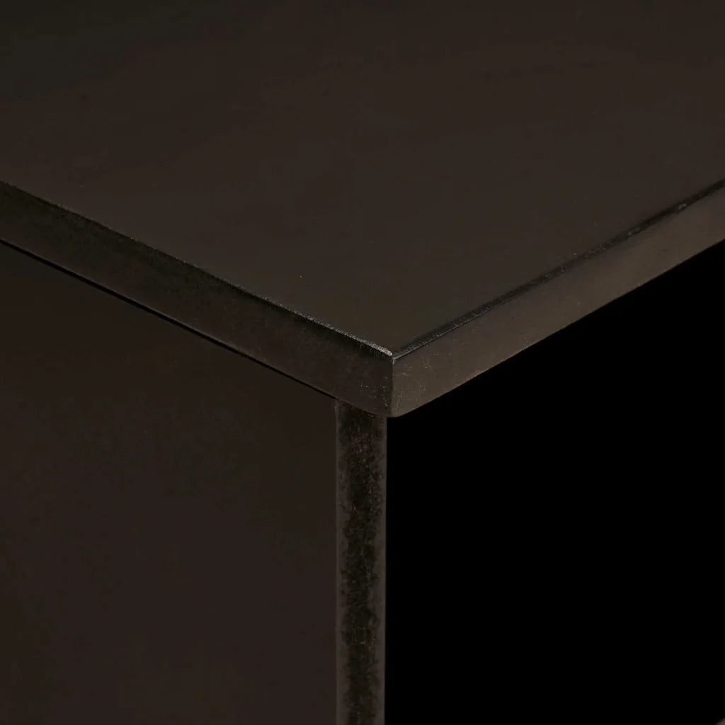 Mobile TV-Credenza per TV-Console TV Nero e Oro 80 x 33 x 46 cm Legno multistrato 192626