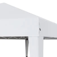 Gazebo 6 x 3 m da Giardino Pop-up Pieghevole con Borsa Inclusa, Acciaio Epossidico Oxford ad Alta Densità, Bianco
