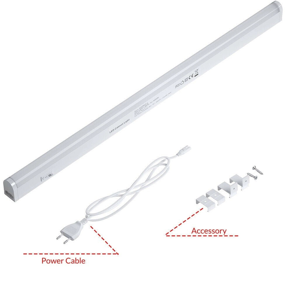 Trade Shop - Lampada Luce Sottopensile 50cm Mobili Cucina Armadio Barra Led 750lm Bianco - -bianco Freddo      -