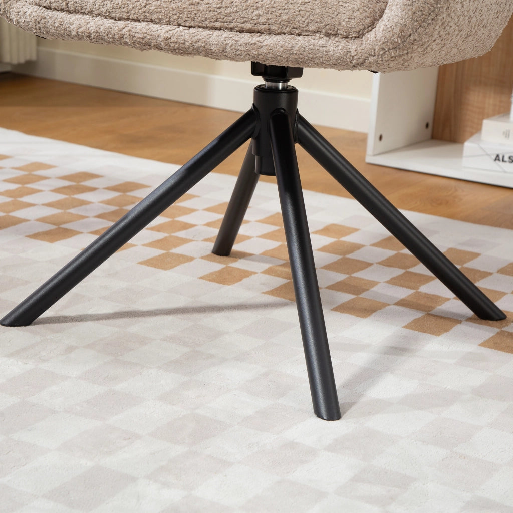 Poltrona girevole imbottita ¨C zephmum ¨C beige chiaro