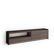 Mobile TV Soggiorno, 207x50x37 cm, Per TV fino a 80", LED, Rovere scuro e Nero