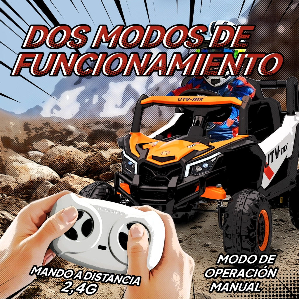 Veicolo Elettrico per Bambini UTV 12V ¨C zephmum ¨C Arancione