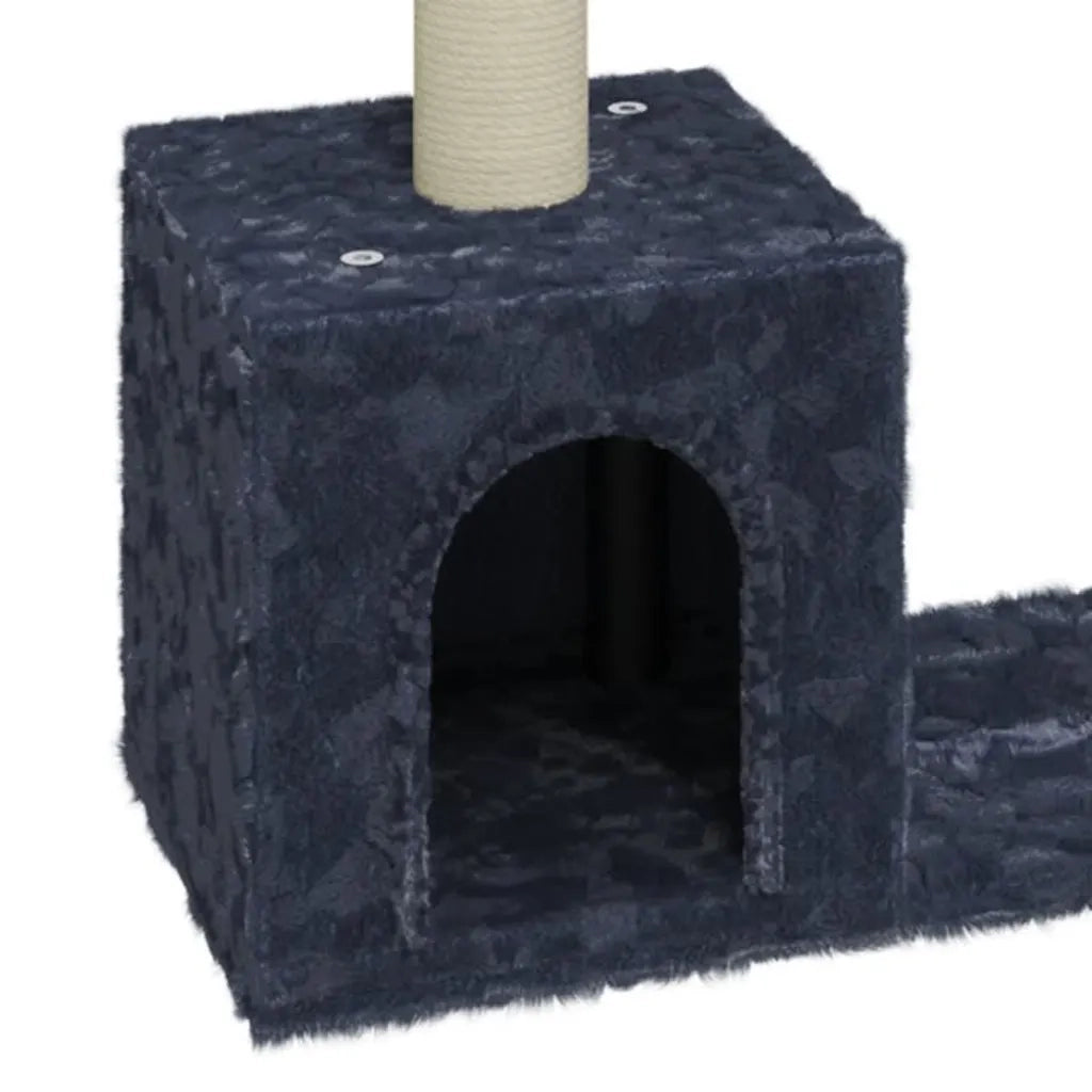 Albero per Gatti con Tiragraffi in Sisal Grigio Scuro 60 cm CFW9832559