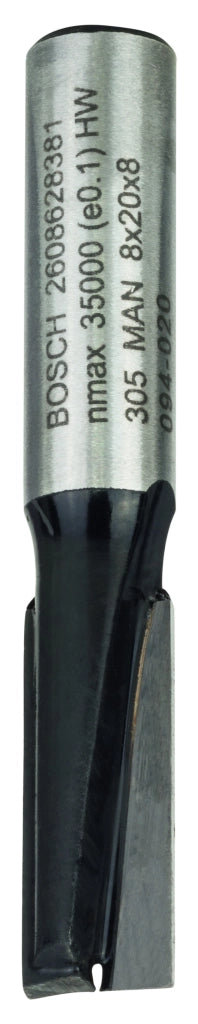 2608628381 - Fresa dritta, 8 mm, D1 8 mm, L 20 mm, G 51 mm 8 mm, D1 8 mm, L 20 mm, G 51 mm