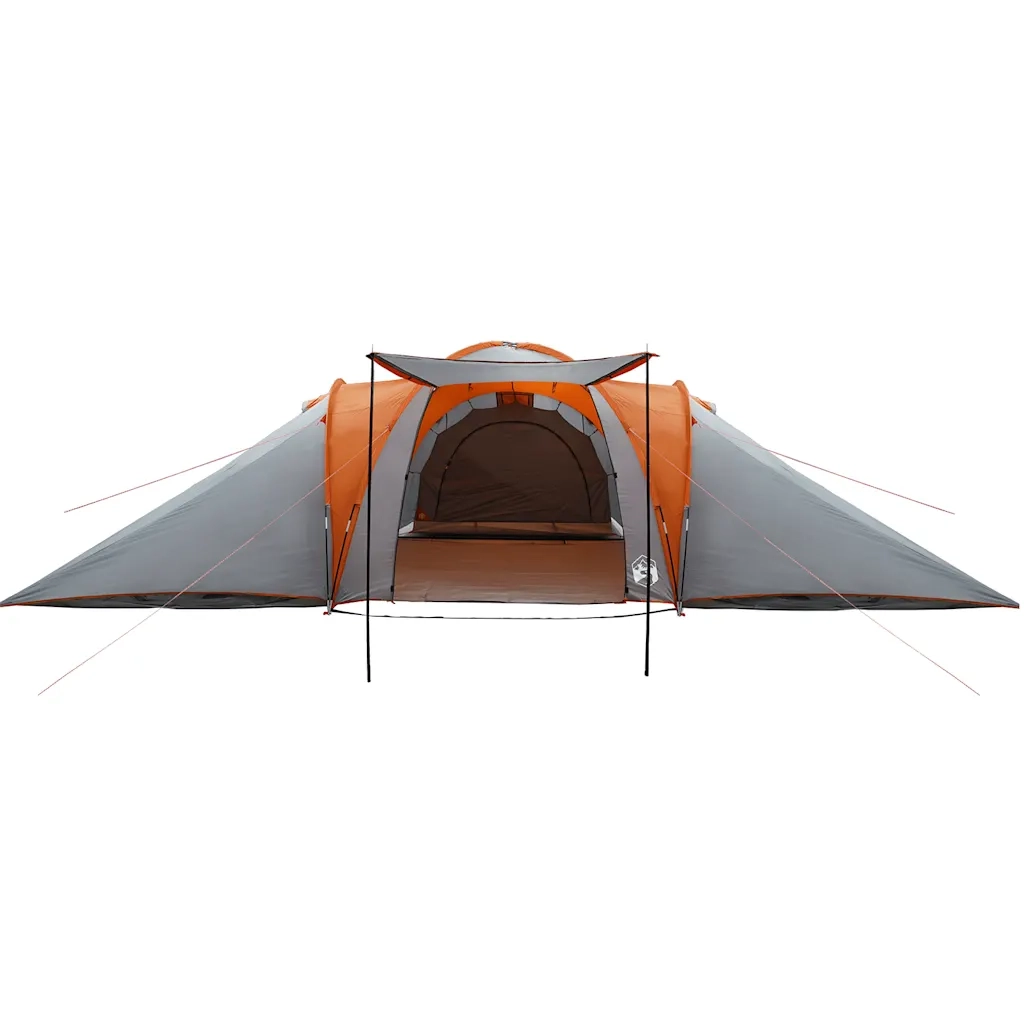vidaXL Tenda da Campeggio a Cupola 6 Persone Grigio e Arancione