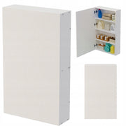 Mobiletto da bagno sospeso bianco con ripiani, colonna, stile loft, moderno, 80 cm