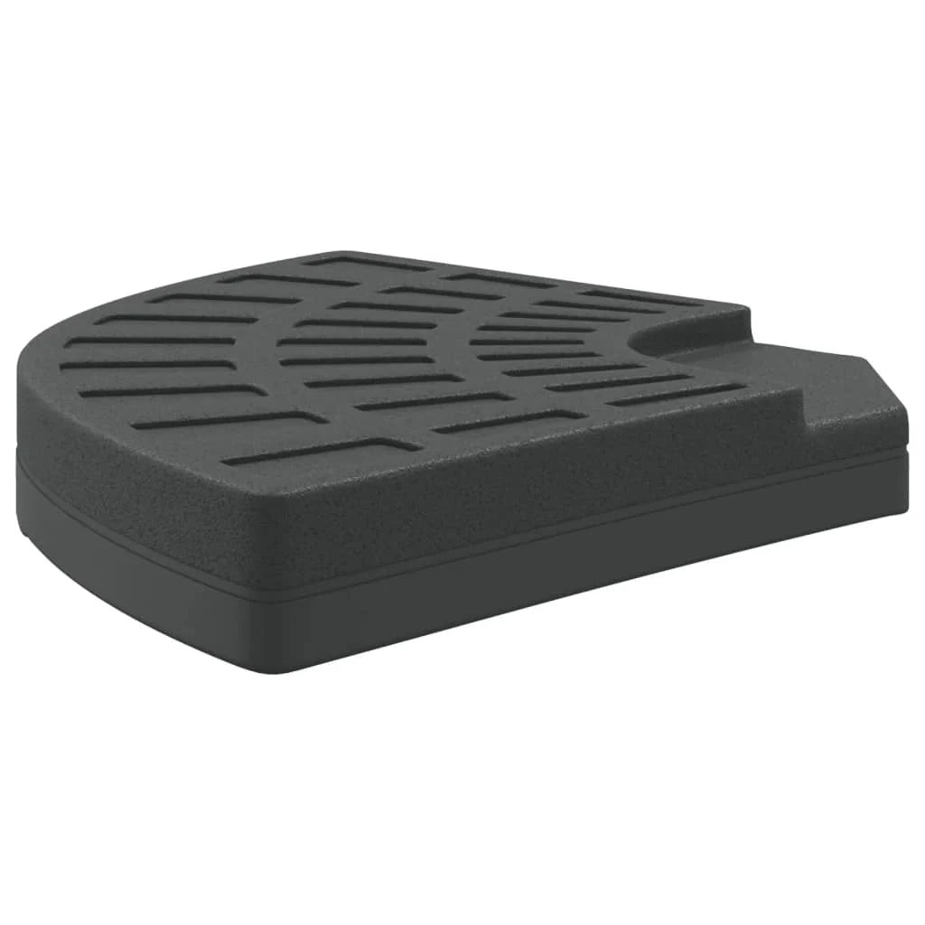 Base per ombrellone a baldacchino peso 46 x 46 x 7,5 cm stabilità eccezionale design strutturato in PE nero 02_0056659