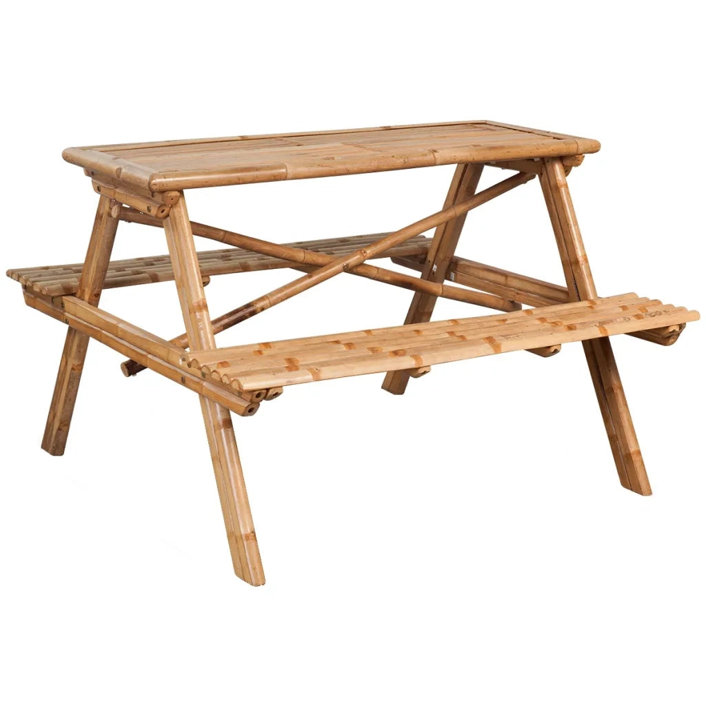 Tavolo da Picnic 115x115x81 cm in BambÃ¹ cod mxl 34344